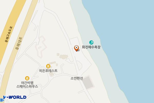 화진해수욕장 노외주차장 위치 지도 — 경상북도 포항시 북구 송라면 지경리 410-10
