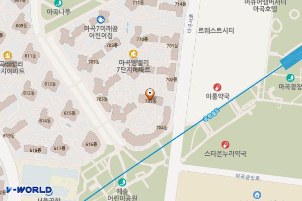 엠7타워상가 위치 지도 — 서울특별시 강서구 마곡서로 133