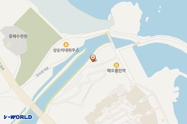 오산리선사유적지 주차장 위치 지도 — 강원특별자치도 양양군 손양면 오산리 6, 72-1