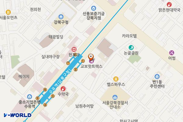 교보생명 번동사옥 위치 지도 — 서울특별시 강북구 도봉로 348