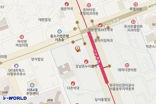 교보생명 교보타워 위치 지도 — 서울특별시 서초구 강남대로 465