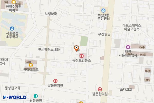 독산자이하우스 위치 지도 — 서울특별시 금천구 독산로93길 21