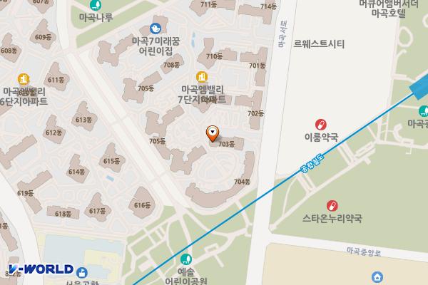 엠7타워상가(OCPP) 위치 지도 — 서울특별시 강서구 마곡서로 133