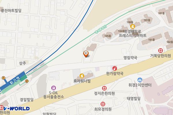 그린카 회기점(OCPP) 위치 지도 — 서울특별시 동대문구 망우로21나길 6