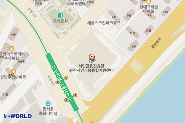 강변테크노마트 위치 지도 — 서울특별시 광진구 광나루로56길 85
