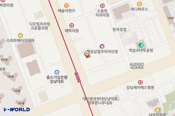 강남랜드마크 위치 지도 — 서울특별시 강남구 강남대로 308