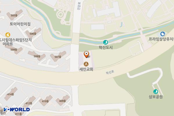 원주세인교회 위치 지도 — 강원특별자치도 원주시 혁신로 125