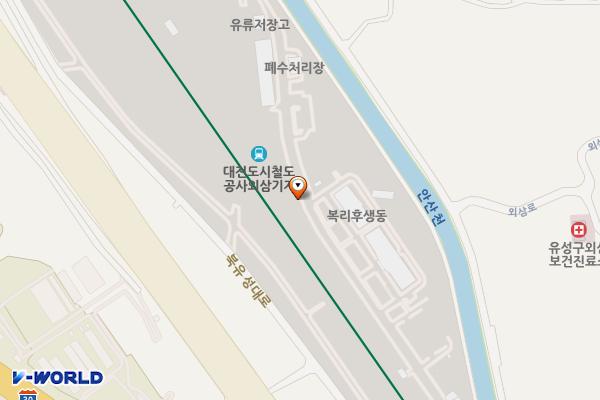 대전광역시 도시철도공사 외삼차량기지(OCPP) 위치 지도 — 대전광역시 유성구 북유성대로400번길 1