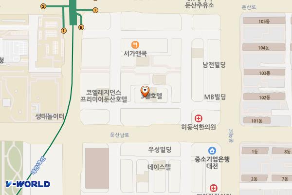주식회사 3월(OCPP) 위치 지도 — 대전광역시 서구 둔산중로32번길 29