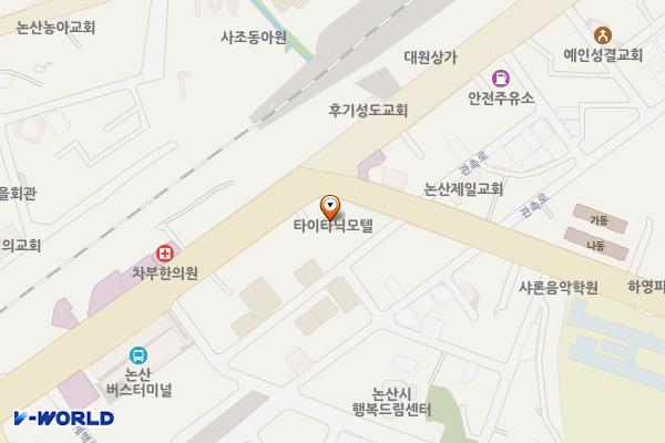 타이타닉 위치 지도 — 충청남도 논산시 관촉로 291
