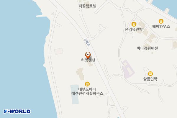 허밍커피 펜션 위치 지도 — 인천광역시 옹진군 영흥면 선재로 179