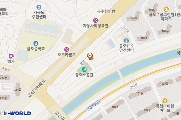 모젠주차장 위치 지도 — 경기도 의정부시 부용로 3-34