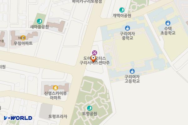 구리시 청소년 문화의 집 위치 지도 — 경기도 구리시 벌말로 160