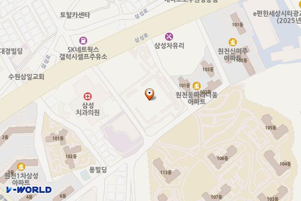 수원CS아카데미 위치 지도 — 경기도 수원시 영통구 삼성로 290