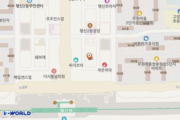 백산오피스텔 위치 지도 — 경기도 고양시 덕양구 용현로5번길 24
