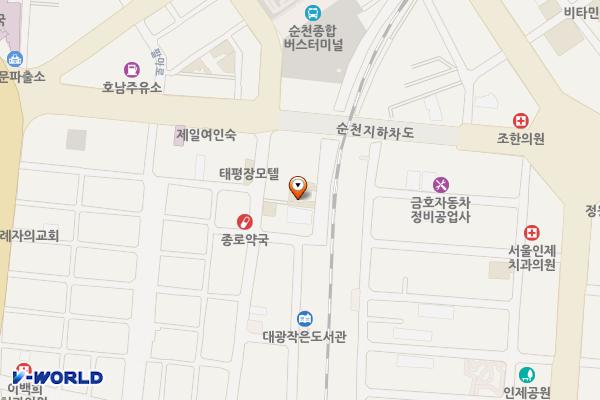 순천만BM모텔 위치 지도 — 전남광주통합특별시 순천시 우석2길 71