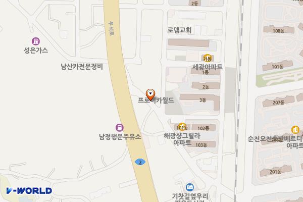 영익자동차전문정비공업사 위치 지도 — 전남광주통합특별시 순천시 지현길 5