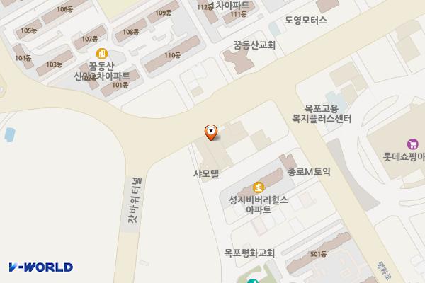 호텔드메르(OCPP) 위치 지도 — 전남광주통합특별시 목포시 통일대로 10