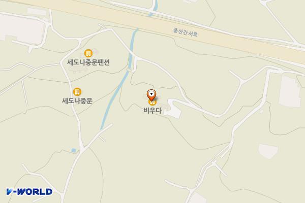 제주스테이 비우다 위치 지도 — 제주특별자치도 서귀포시 색달중앙로121번길 45