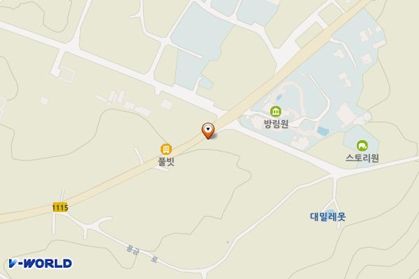 제주 방림원 위치 지도 — 제주특별자치도 제주시 한경면 용금로 858