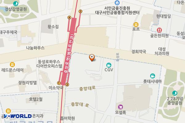 교보생명 동성로사옥 위치 지도 — 대구광역시 중구 국채보상로 586
