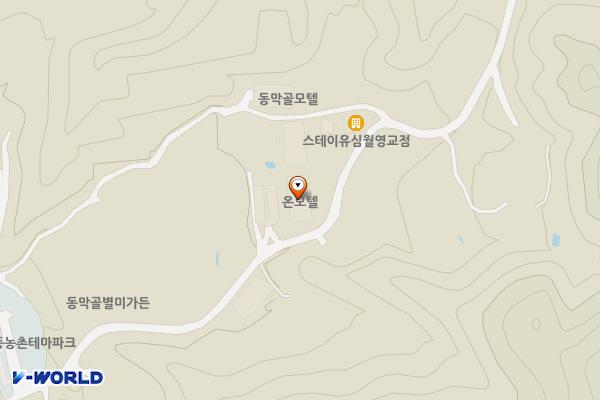 온무인모텔 위치 지도 — 경상북도 안동시 와룡면 동악골길 163