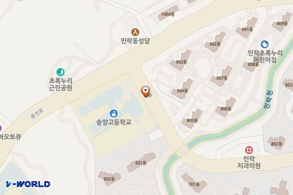 송산3동 행정복지센터(급속) 위치 지도 — 경기도 의정부시 민락로 360