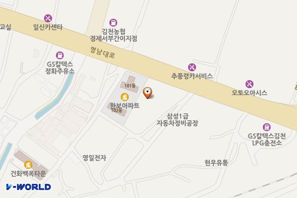 케이원마트 김천점 위치 지도 — 경상북도 김천시 영남대로 1330