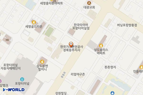교보생명 포항사옥 위치 지도 — 경상북도 포항시 북구 중흥로 109