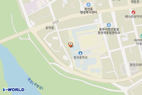 정선고등학교 위치 지도 — 강원특별자치도 정선군 정선읍 봉양4길 15