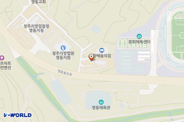 국민건강보험공단 영동출장소 위치 지도 — 충청북도 영동군 영동읍 매천6길 39