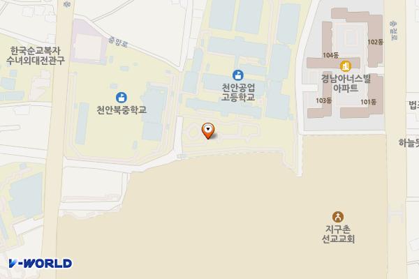 천안공업고등학교 위치 지도 — 충청남도 천안시 동남구 성황5길 17