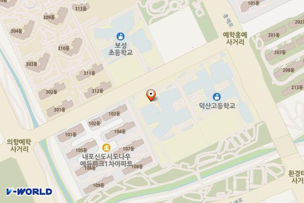 예산 덕산중학교 위치 지도 — 충청남도 예산군 삽교읍 예학로 128