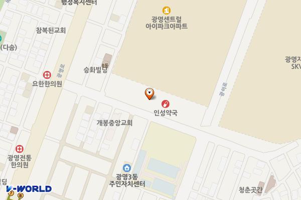 광명동(전통시장) 지하 위치 지도 — 경기도 광명시 광명동 109-6번지