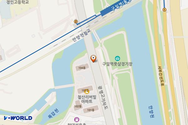 삼각주마을 제2 위치 지도 — 경기도 광명시 철산동 626-9번지