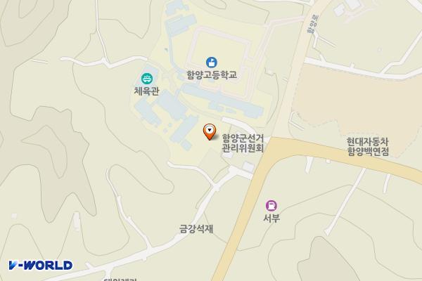 함양고등학교 위치 지도 — 경상남도 함양군 함양읍 함양로 1063