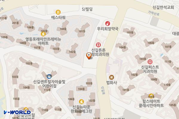 신길문화체육도서관 위치 지도 — 서울특별시 영등포구 신길로 131
