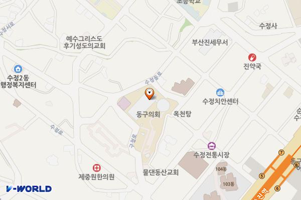수정2동 제3공영주차장 위치 지도 — 부산광역시 동구 구청로 1