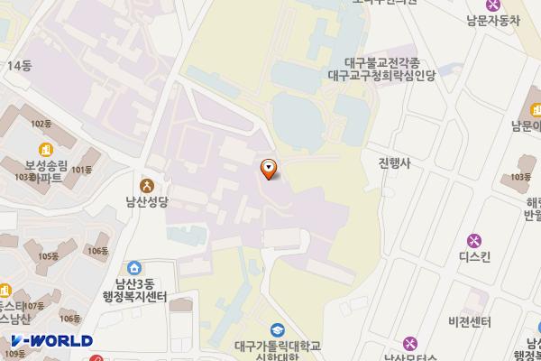 천주교 대구대교구청 위치 지도 — 대구광역시 중구 남산로4길 112