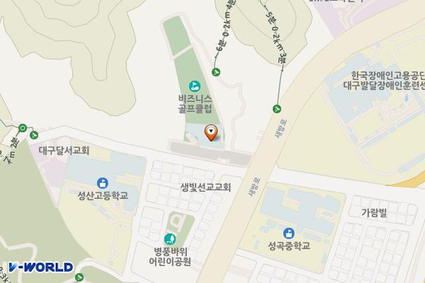 비지니스 골프클럽 위치 지도 — 대구광역시 달서구 새방로7길 12