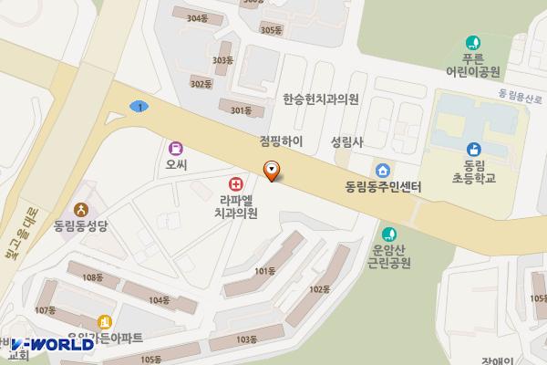 운암산 근린공원주차장(광주) 위치 지도 — 전남광주통합특별시 북구 북문대로 245