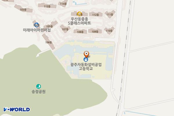 자동화설비마이스터고등학교(광주) 위치 지도 — 전남광주통합특별시 광산구 사암로92번길 136-26