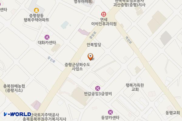 증평 신동리 주차장 위치 지도 — 충청북도 증평군 증평읍 중앙로 174-5