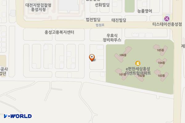 홍성 월산리 공영주차장(쌈지주차장) 위치 지도 — 충청남도 홍성군 홍성읍 월산리 897-7