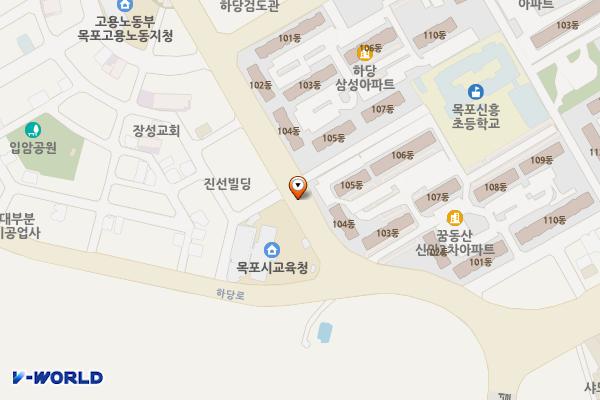 목포교육지원청 위치 지도 — 전남광주통합특별시 목포시 교육로 5