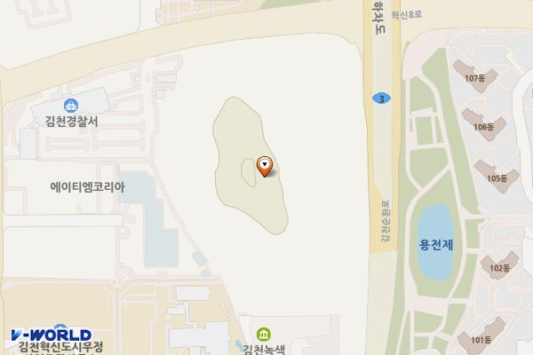 김천시 청소년테마파크 위치 지도 — 경상북도 김천시 혁신6로 31