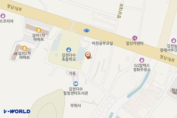 김천돌봄문화센터 위치 지도 — 경상북도 김천시 새동네길 53-23