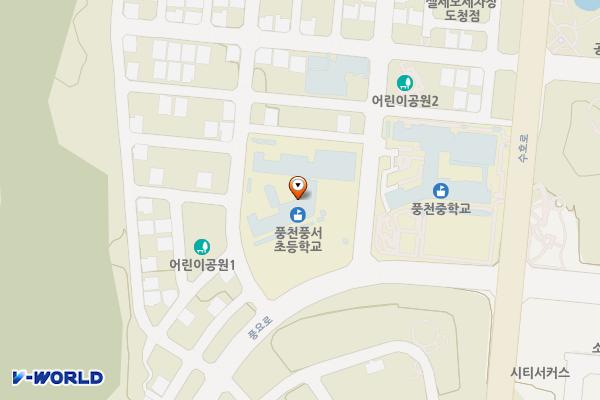 풍천풍서초등학교 위치 지도 — 경상북도 안동시 풍천면 풍요5길 9