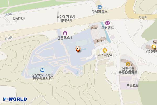 경상북도교육청연구원 위치 지도 — 경북 안동시 강남로 152