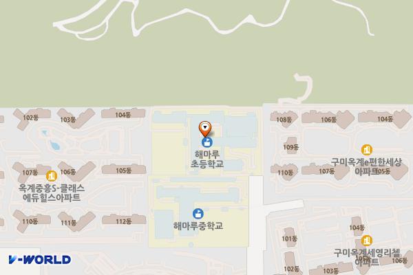 해마루초등학교(구미) 위치 지도 — 경상북도 구미시 산호대로 953
